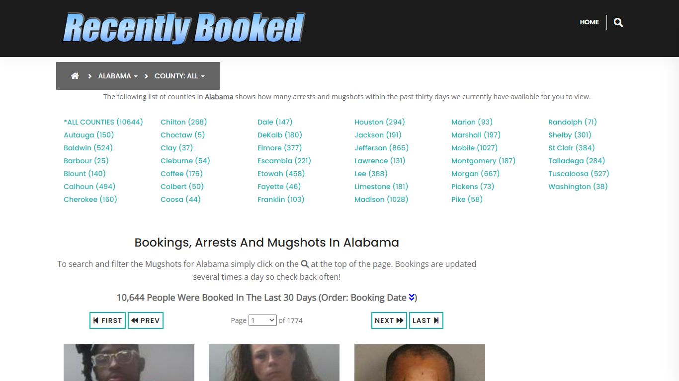 Recent bookings, Arrests, Mugshots in Alabama - Recently Booked