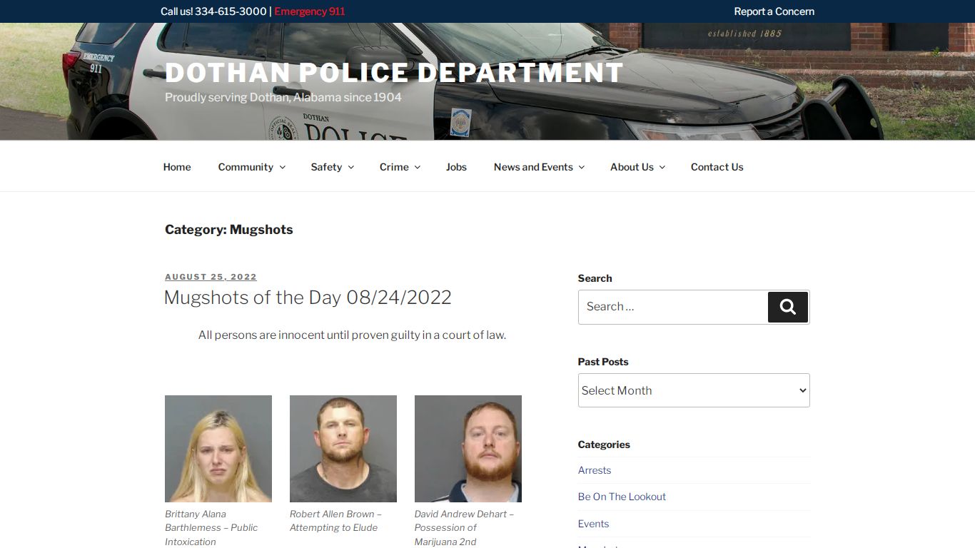 Mugshots – Dothan Police Department